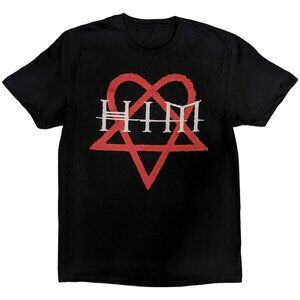 HIM Heartagram Graphic Band T-Shirt Vintage Rock Tee 91